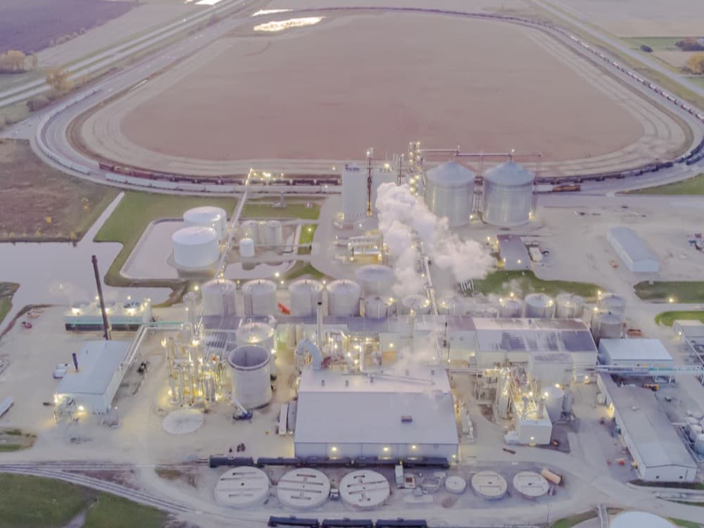 Process plant seen from the air